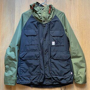Topo Designs Mountain Jacket (Men's, Medium, Black/Olive, Waterproof, MiUSA)